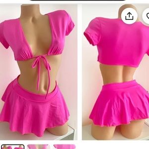 3 PIECE MINI SKIRT SET! DANCEWEAR/RAVEWEAR